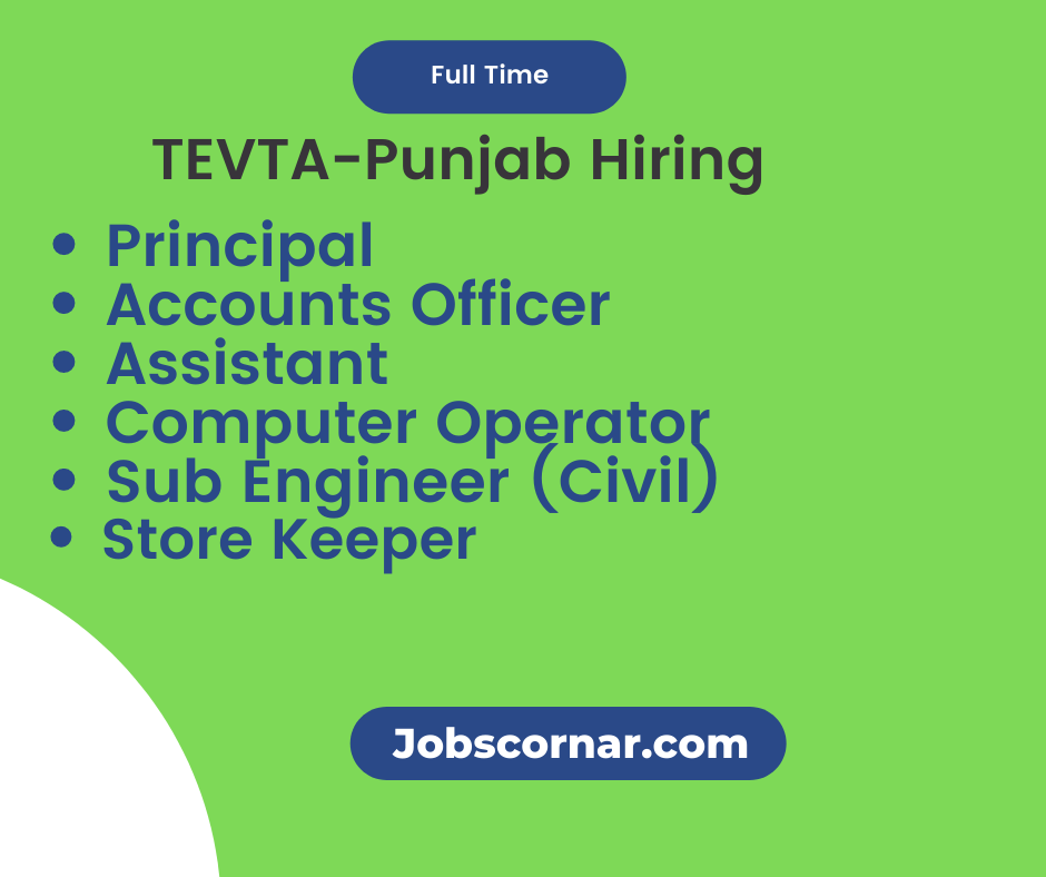 Read more about the article Latest Jobs in TEVTA Punjab Jobs 2022