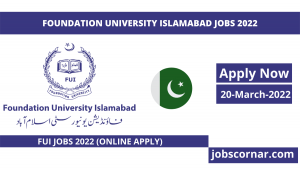 Read more about the article Foundation University Islamabad Jobs 2022
