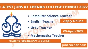 Read more about the article Latest Jobs at Chenab College Chiniot 2022