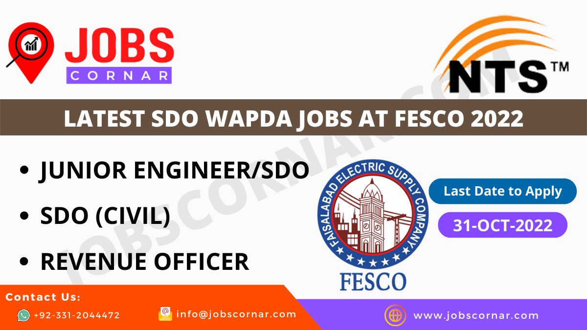 You are currently viewing Latest SDO Wapda Jobs at FESCO 2022