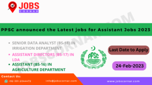 Read more about the article PPSC announced the Latest jobs for Assistant Jobs 2023