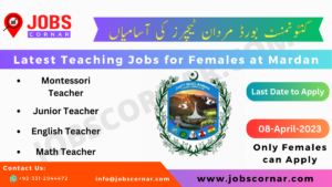 Read more about the article Latest Teaching Jobs for Females at Mardan
