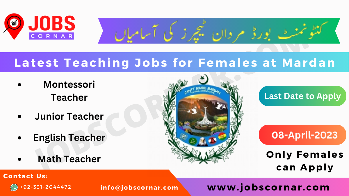 You are currently viewing Latest Teaching Jobs for Females at Mardan