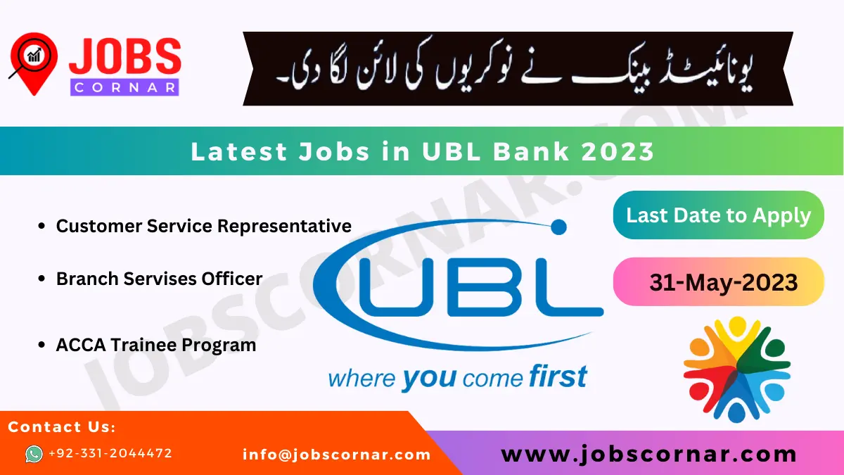You are currently viewing Latest Jobs in UBL Bank 2023