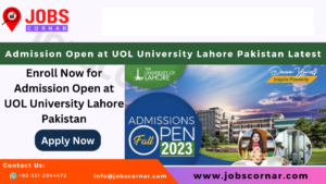 Read more about the article Admission Open at UOL University Lahore Pakistan Latest