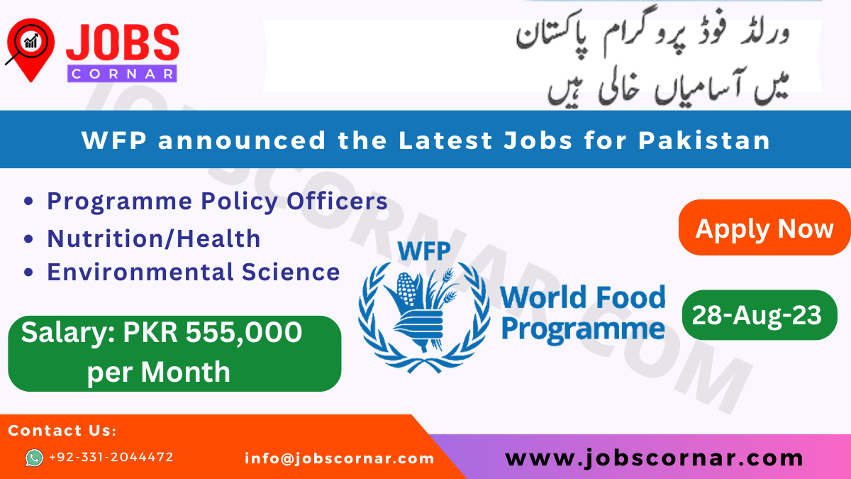 You are currently viewing WFP announced the Latest Jobs for Pakistan