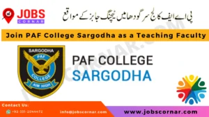 Read more about the article Join PAF College Sargodha as a Teaching Faculty