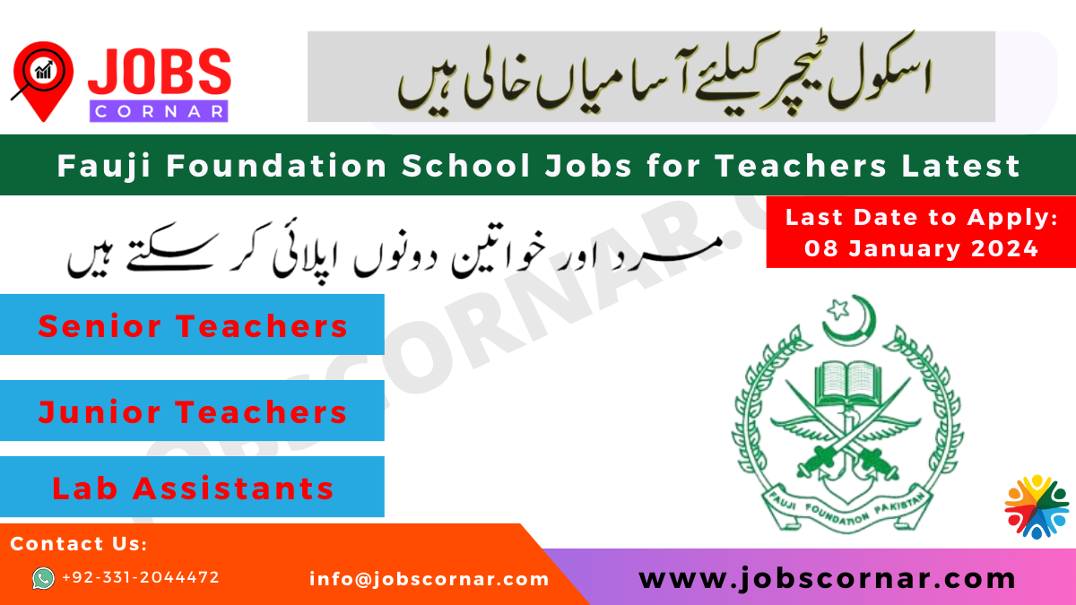 Read more about the article Fauji Foundation School Jobs for Teachers Latest