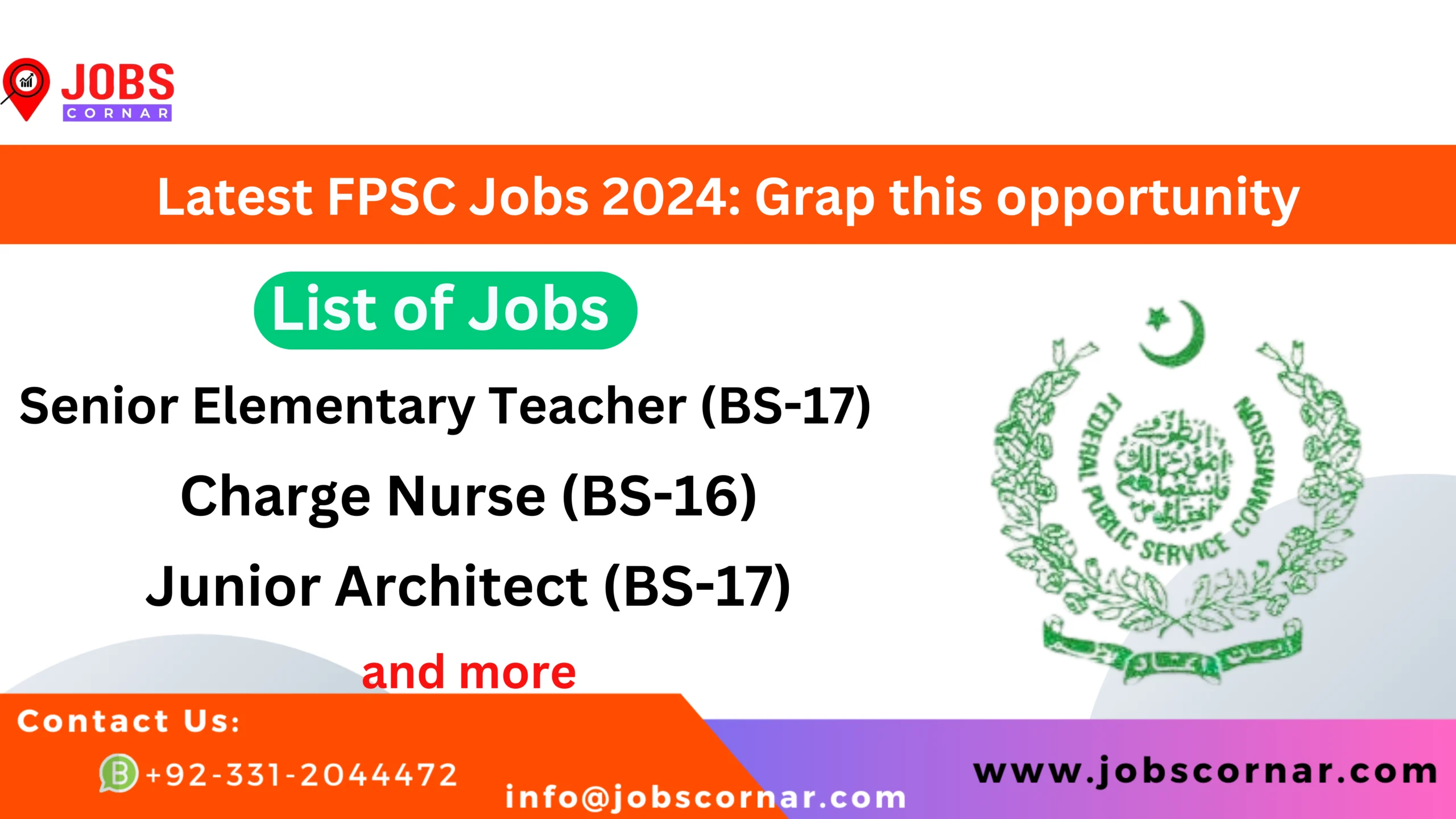 Read more about the article Latest FPSC Jobs 2024: Grap this opportunity