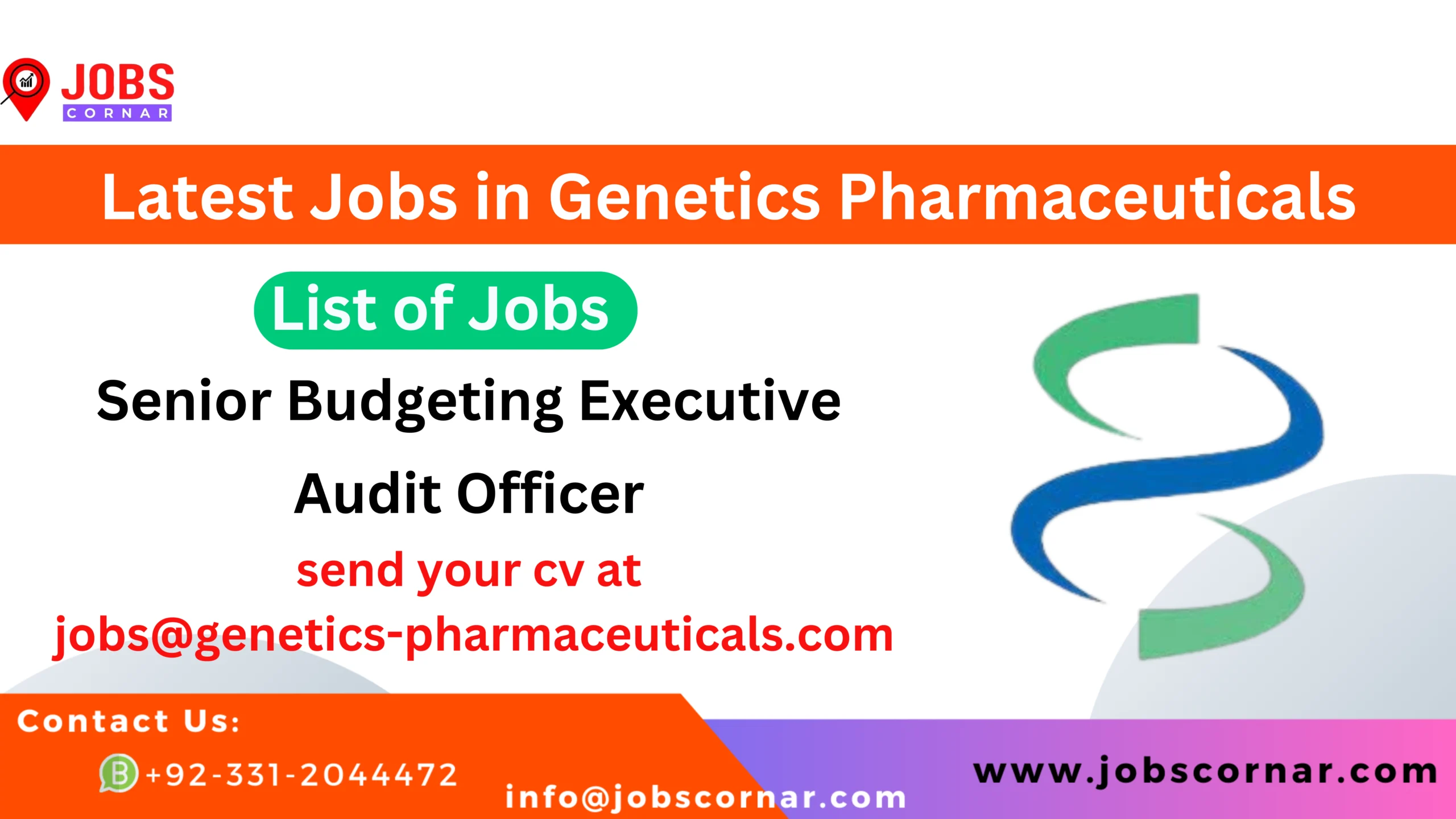 Read more about the article Latest Jobs in Genetics Pharmaceuticals