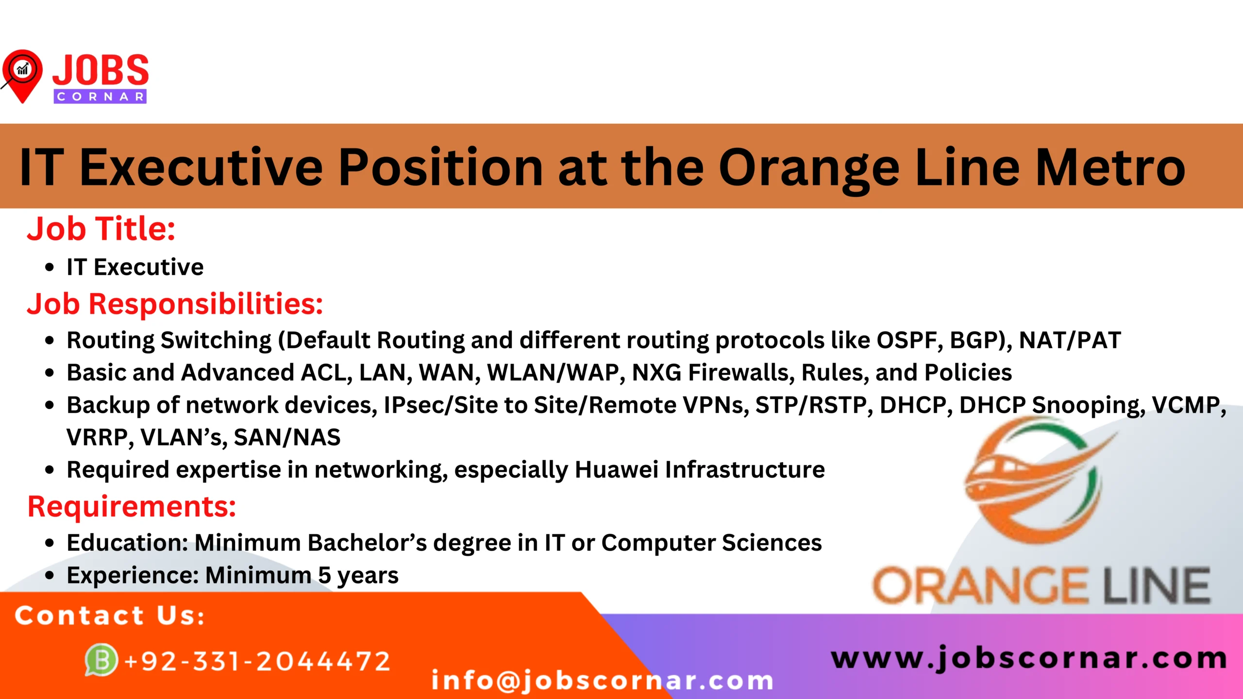 You are currently viewing Latest Jobs in Orange Line 2024