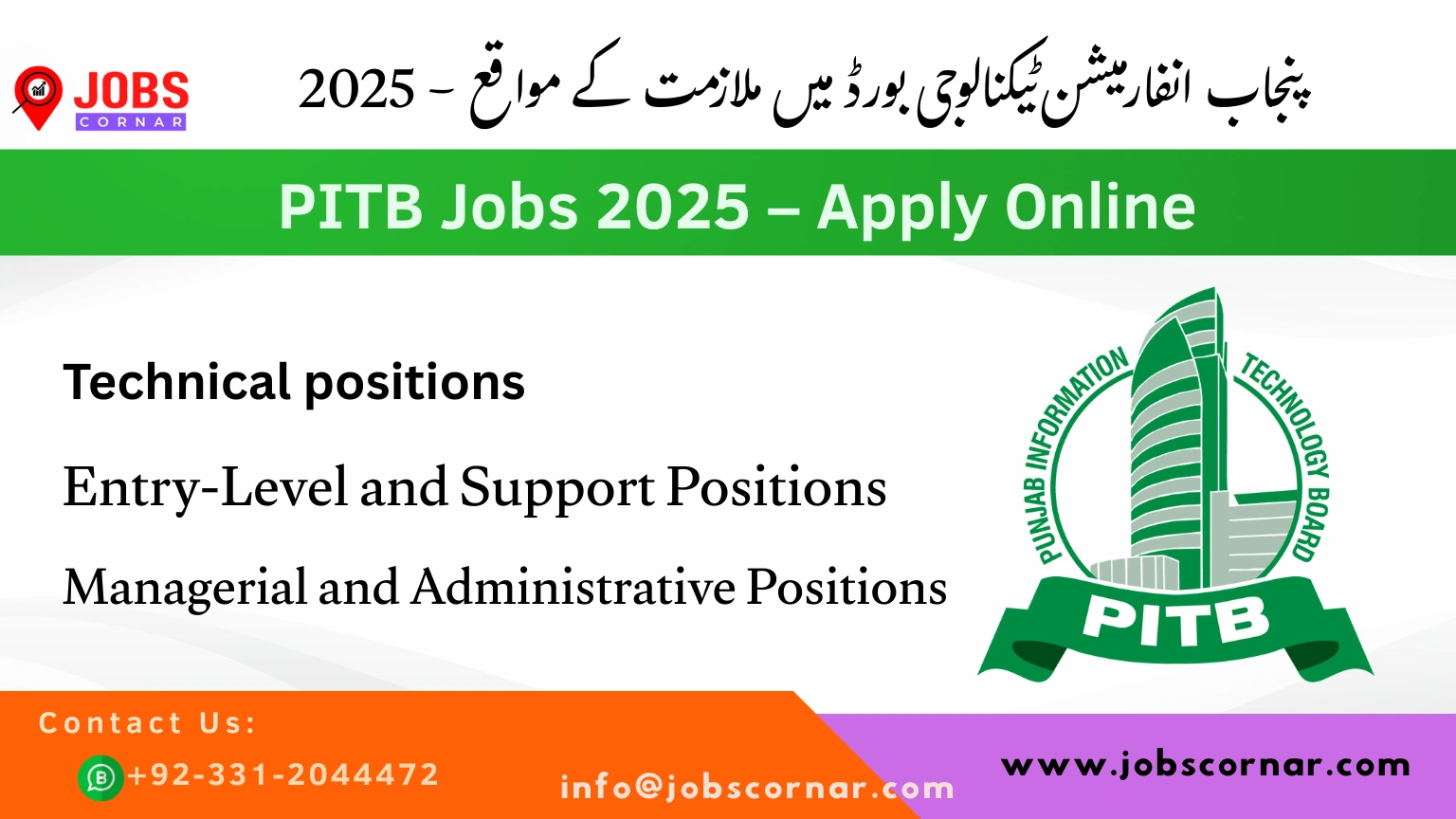 Read more about the article PITB Jobs 2025 – Online Apply Now