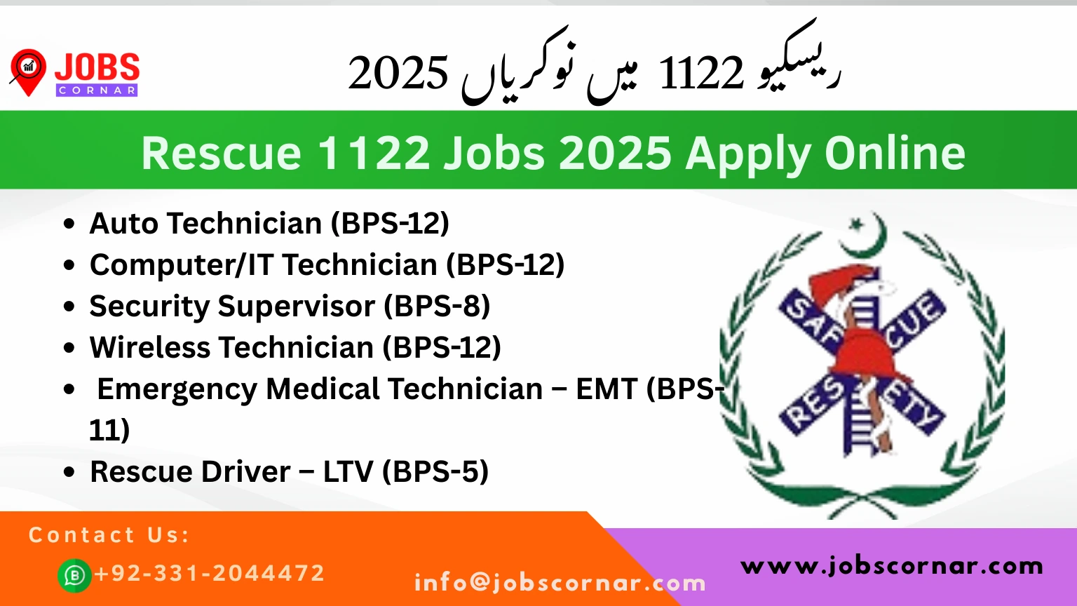 Read more about the article Rescue 1122 Jobs 2025 – Apply Now