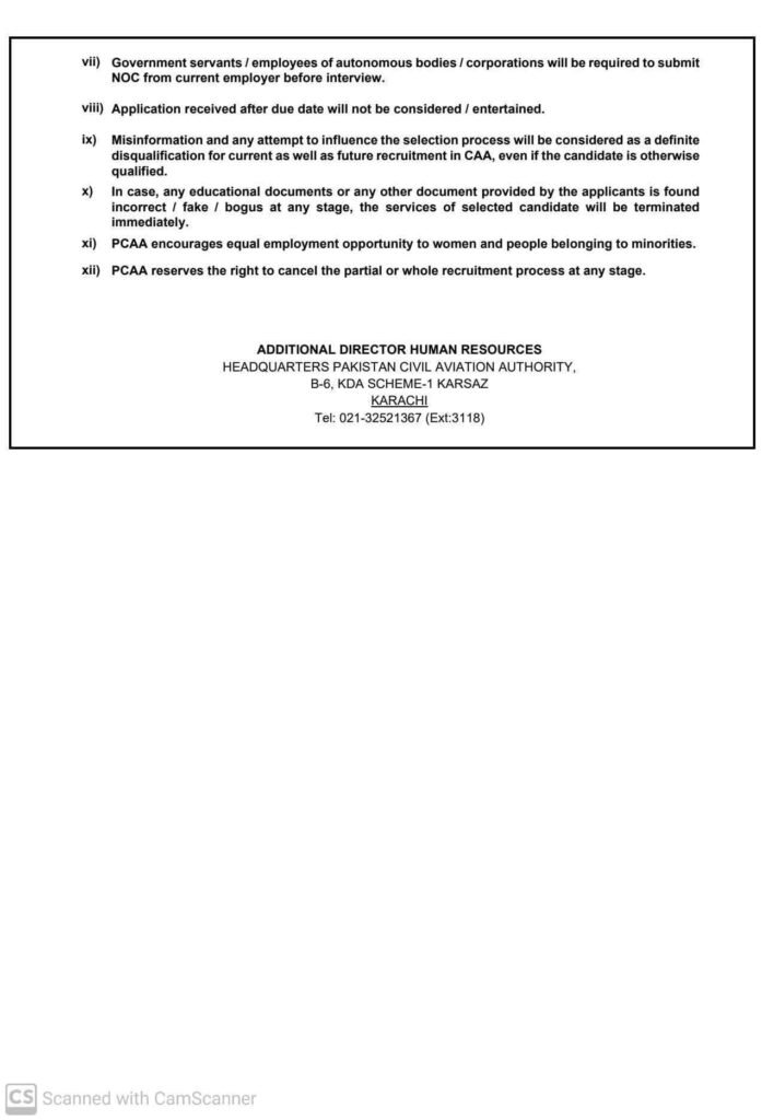 Latest PCAA Jobs 2025 – Apply Online Now