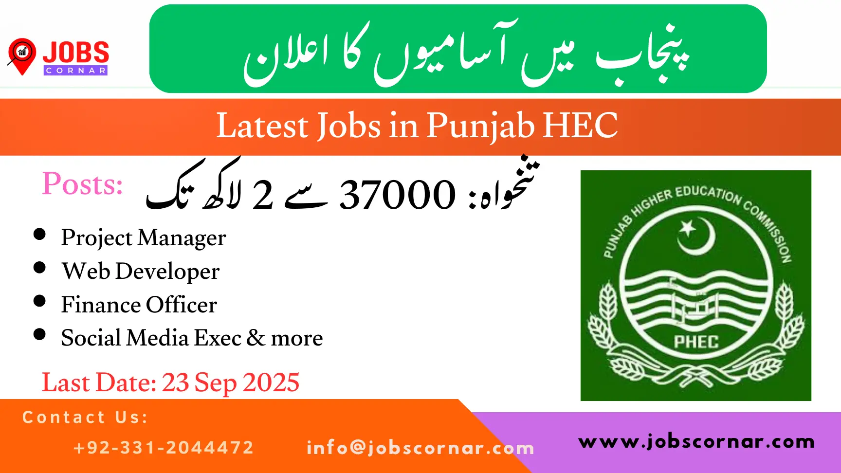 Latest Jobs in Punjab HEC