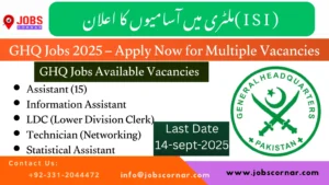 GHQ Jobs 2025 – Apply Now for Multiple Vacancies