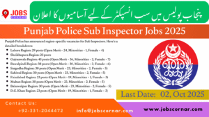 Punjab Police Sub Inspector Jobs 2025