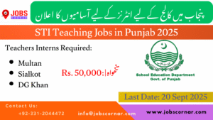 STI Teaching Jobs in Punjab 2025