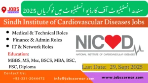 Sindh Institute of Cardiovascular Diseases Jobs