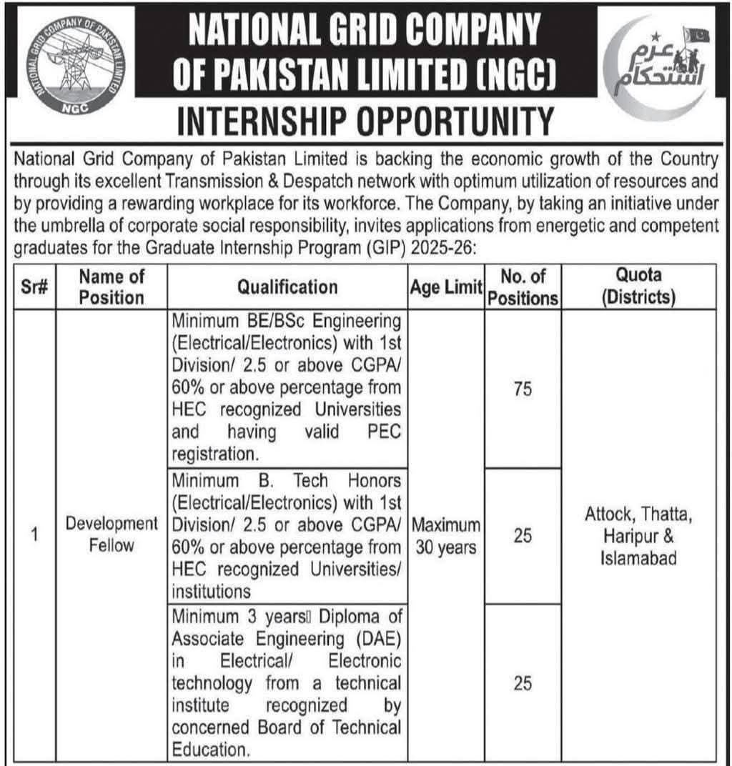 NGC Internship Program 2025–26 | Apply Now - JOBS CORNAR