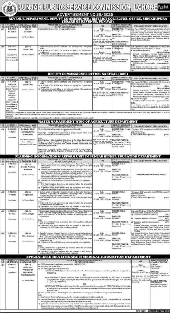 Latest PPSC Jobs 2025 – Apply Now