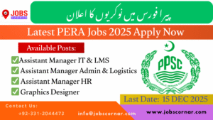 Latest PERA Jobs 2025 Apply Now