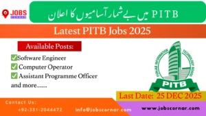Latest PITB Jobs 2025