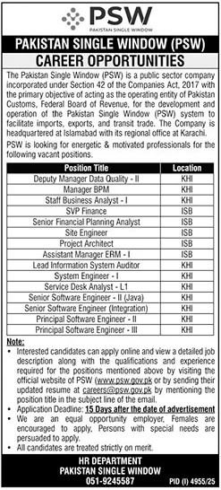 PSW Jobs 2026 Apply Now