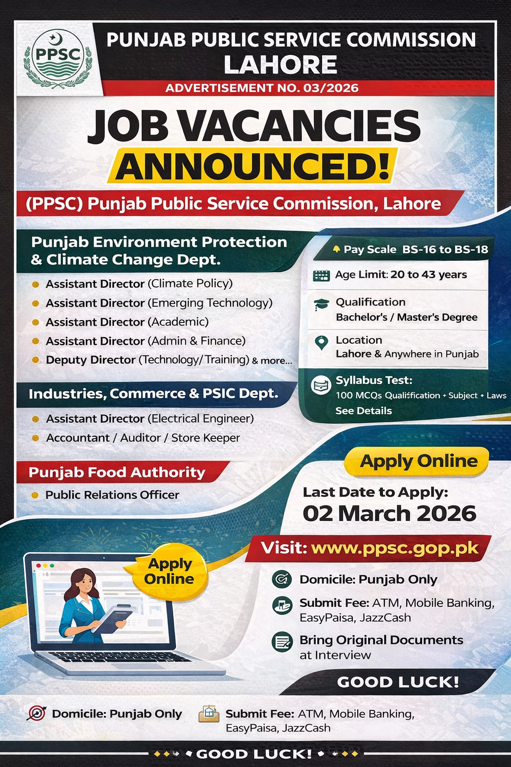 WAPDA (Water and Power Development Authority) – Job Opportunities Advertisement 2025-26