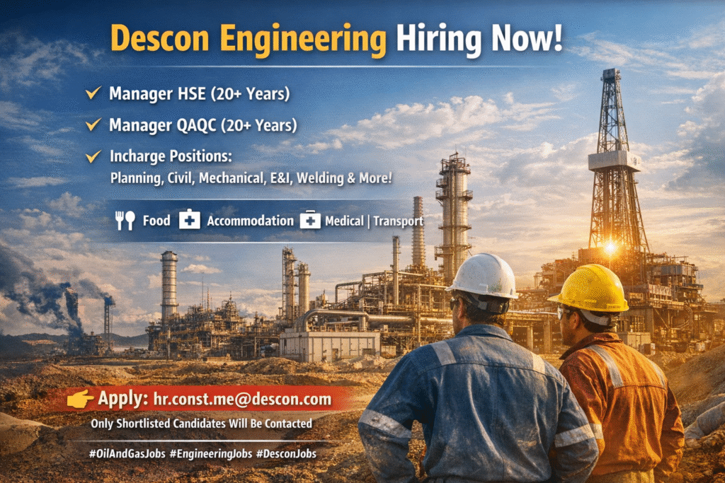 Latest Descon Jobs 2026