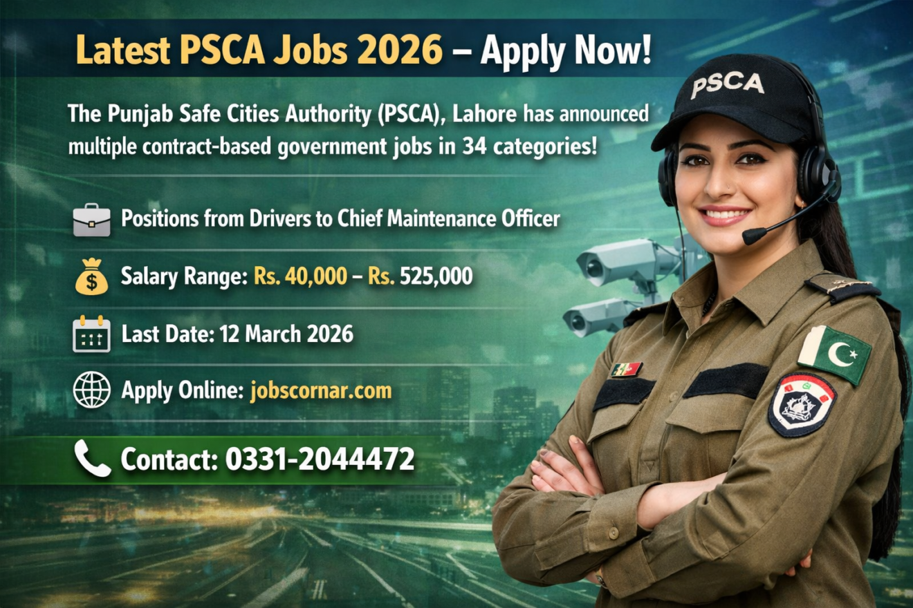 Latest PSCA Jobs 2026 – Apply Now - JOBS CORNAR