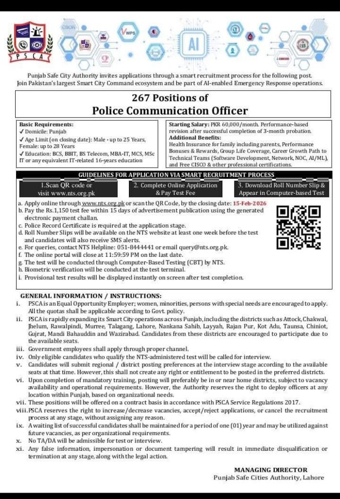 Latest PSCA Jobs 2026