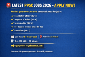 PPSC Jobs 2026