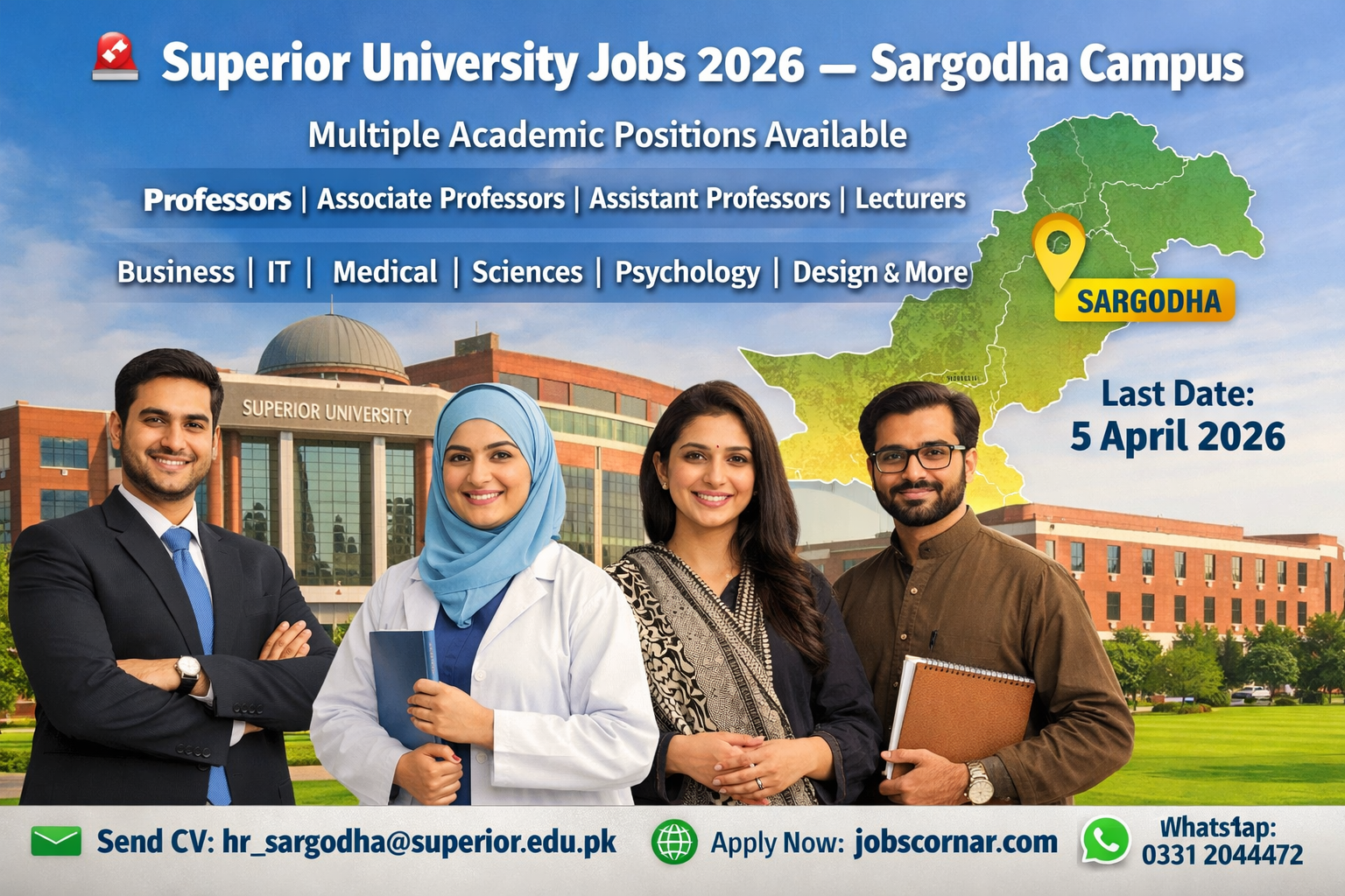 Superior University Jobs 2026 – Sargodha Campus