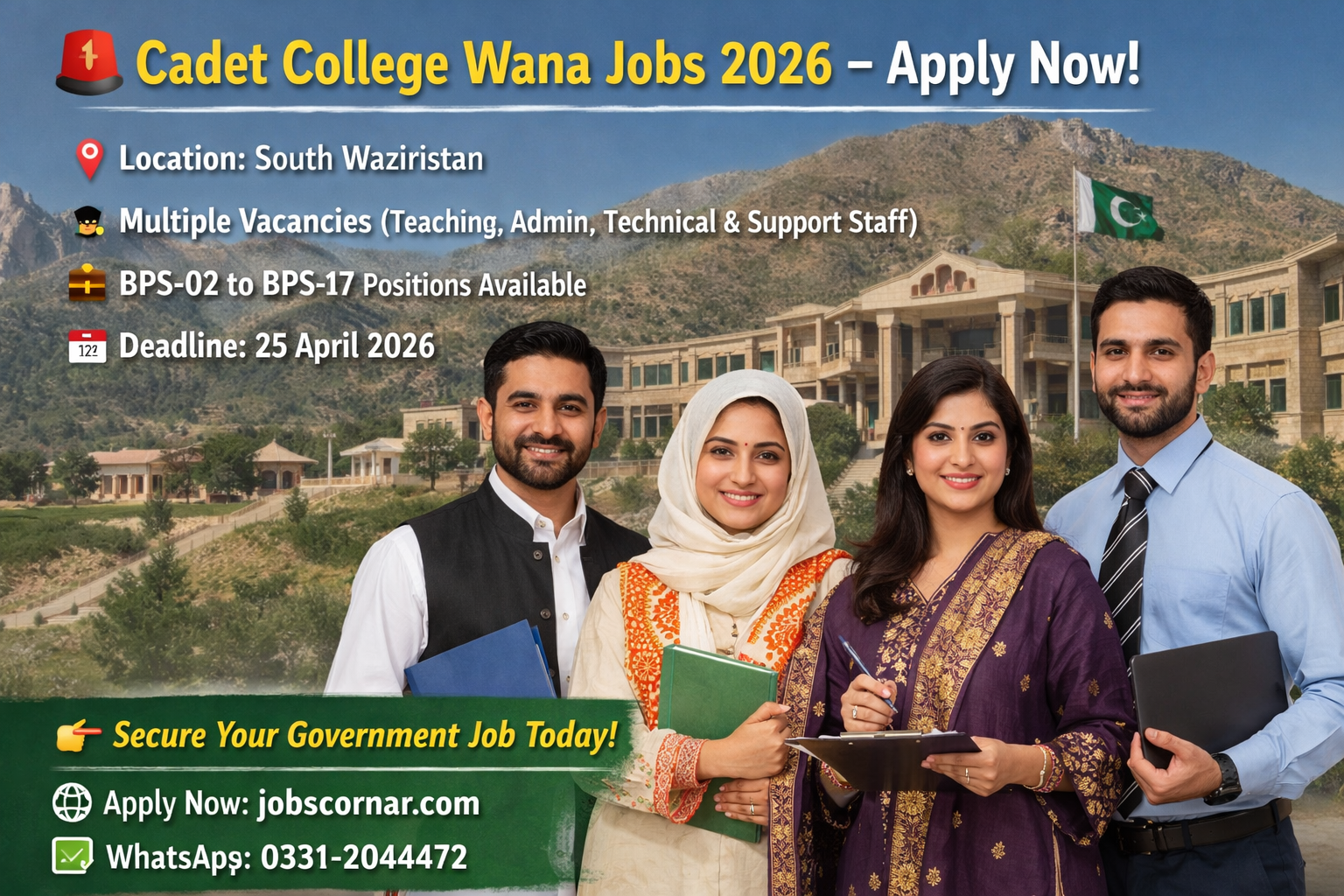 Cadet College Wana Jobs 2026 – Apply Now