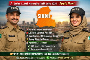 Excise & Anti Narcotics Sindh Jobs 2026