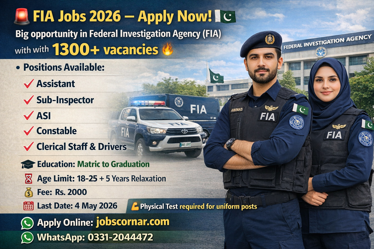FIA Jobs 2026 – Apply Now