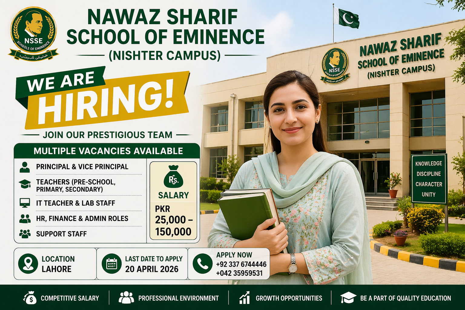 Jobs 2026 Nawaz Sharif School of Eminence (Nishter Campus) is hiring!