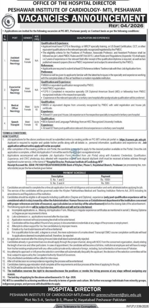 Jobs for Doctors 2026 at PIC