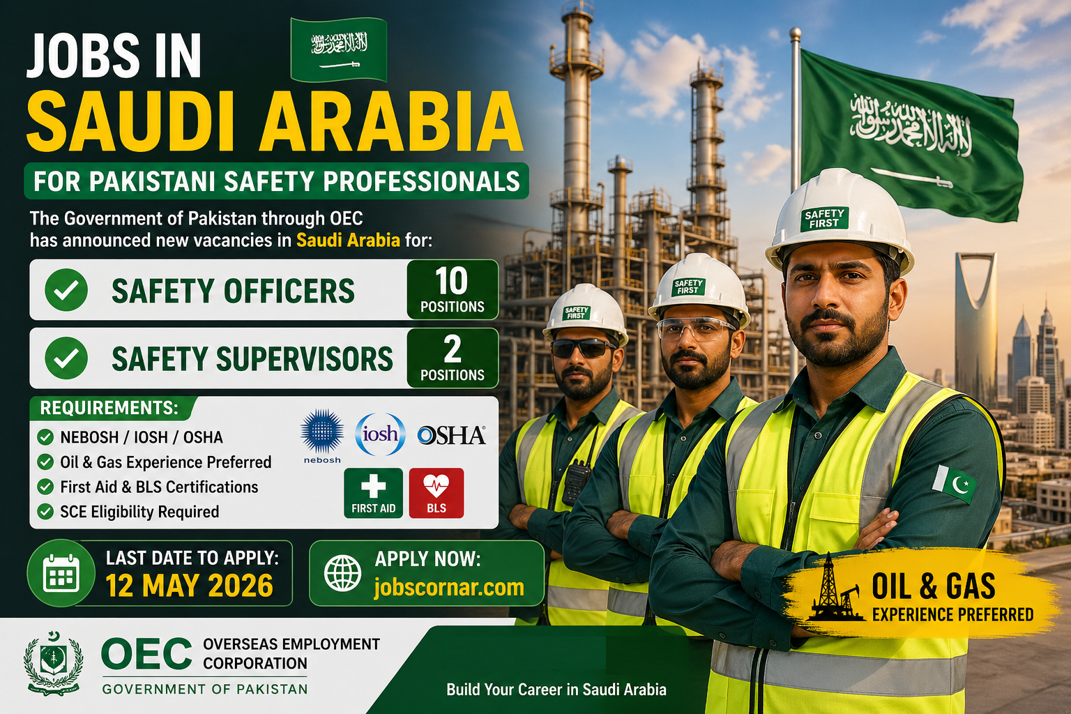 Jobs in Saudi Arabia for Safety Officers Apply Now