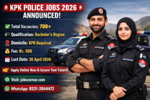 KPK Police Jobs 2026 Announced