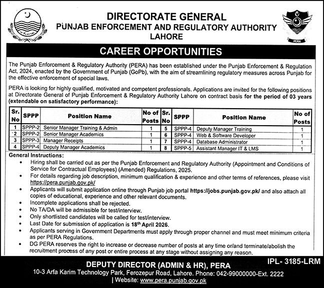 Latest PERA Jobs 2026