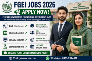 Latest Teaching Jobs Under FGEI Jobs 2026