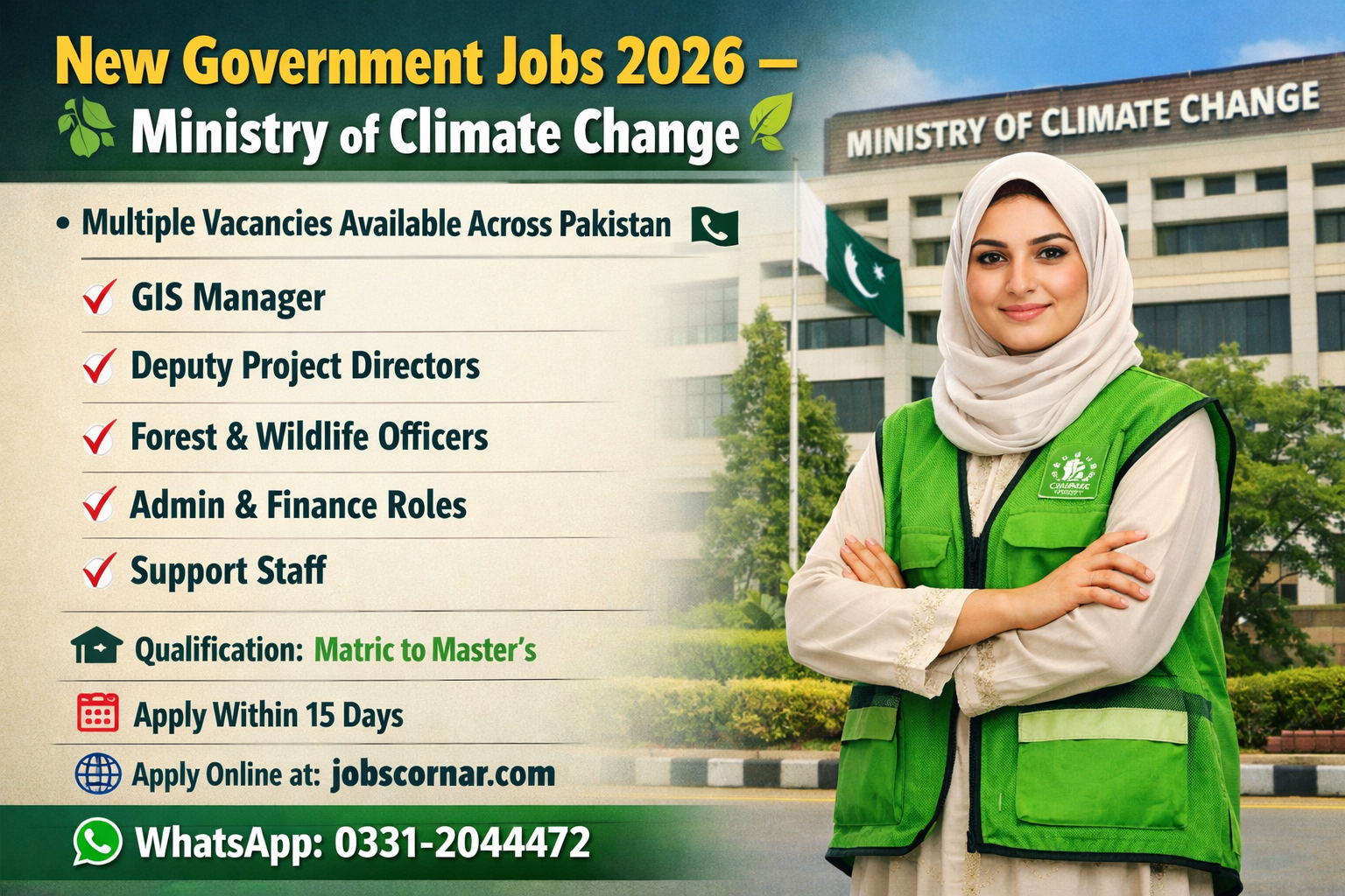 Ministry of Climate Change Jobs 2026 Apply Now