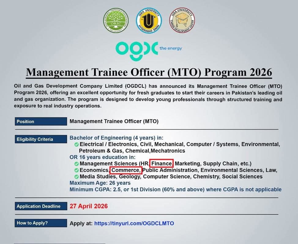 OGDCL MTO Program 2026