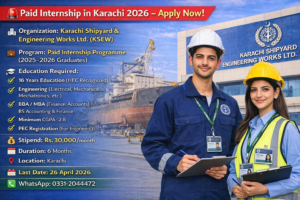 Paid Internship in Karachi 2026 – Apply Now!