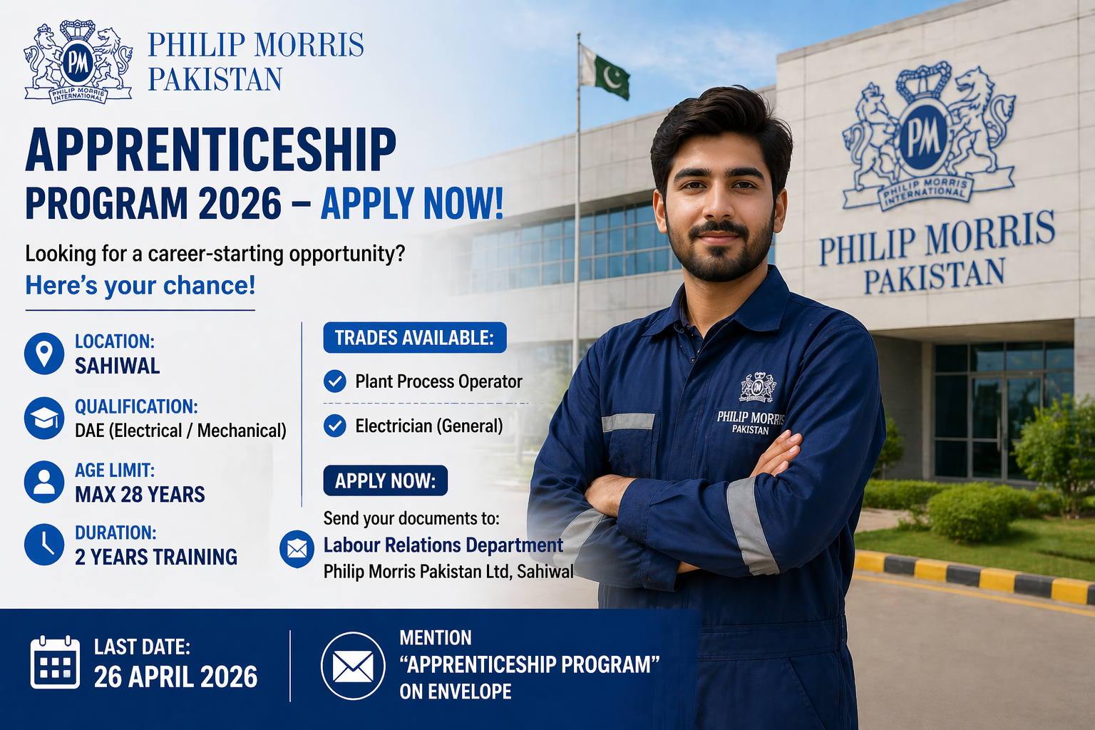 Philip Morris Pakistan Apprenticeship Program 2026