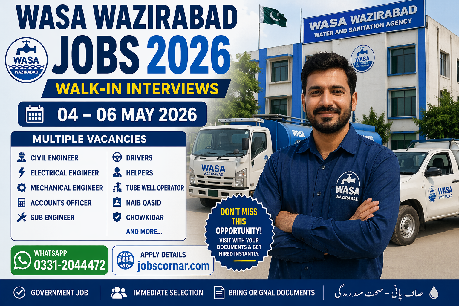 WASA Wazirabad Jobs 2026