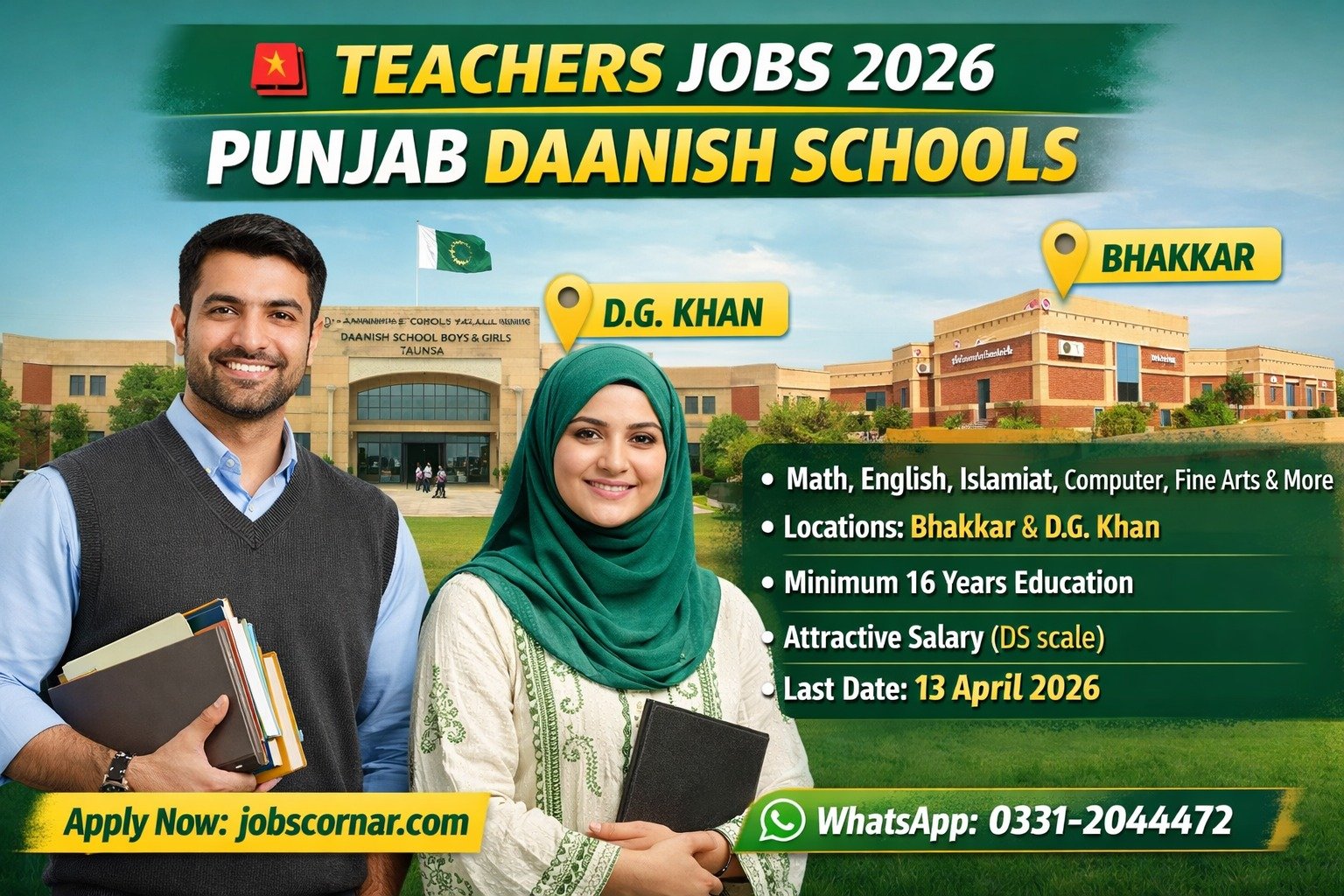 Teachers Jobs 2026 – Punjab Daanish Schools