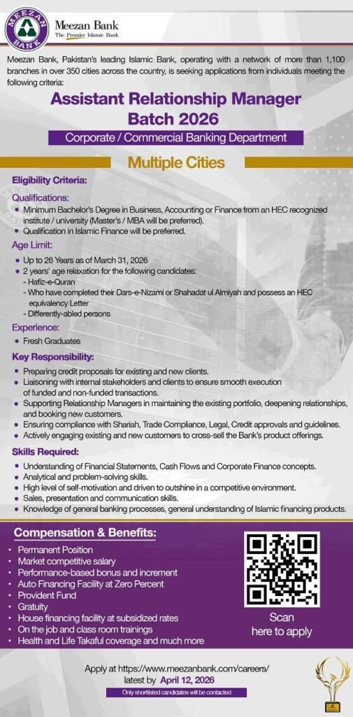 Meezan Bank Jobs 2026 - Apply Online